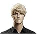 Diy-Wig Fashion Men's Short Straight Blonde Wigs Natural Heat Resistance Synthetic Hair 9.5 Inches