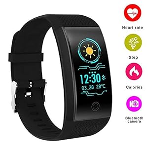 Opta SB-077 Rubber Heart Rate Monitor Smart Watch, Small (Black)
