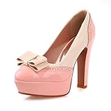 Charm Foot Fashion Bows Womens Platform High Heel Pumps Shoes
