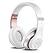 6S Wireless Headphones Over Ear,Noise Cancelling Foldable Wireless Stereo Headsets Earbuds with Built-in Mic, Micro SD/TF, FM for iPhone/Samsung/iPad/PC (White & Rose Gold)thumb 1