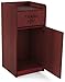 Displays2go 36 Gallon Commercial Waste Bin, Top Tray Holder, Swinging Door, Graphic, Melamine - Special Mahogany (LCKDPZTRSM)
