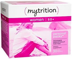 MyTrition Women's 50+ Personal Packs with Multivitamin, Omega 3 Fish Oil, Vitamin K2, Chelated CalMag More (30 Day Supply)