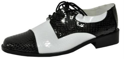 Shoe Oxford Bk And Wt Men Lg