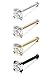 Jstyle 22G 4 Pcs Stainless Steel Nose Studs Rings Piercing Body Jewelry 1.5mm 2mm 2.5mm 3mm
