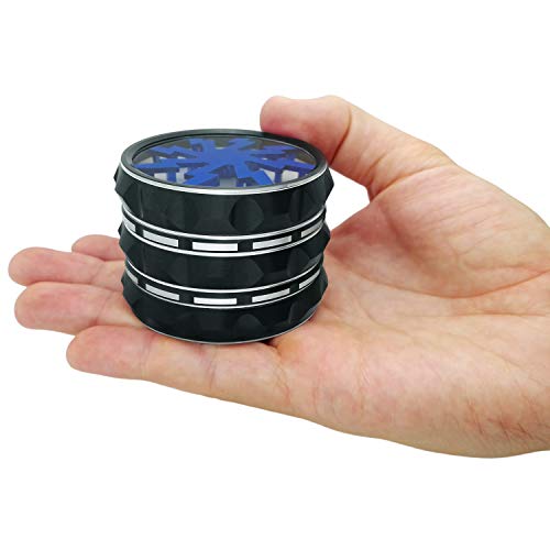 Kozo Grinders [Upgraded Version] Grinder. Large 4 Piece, 2.5 Inch Black