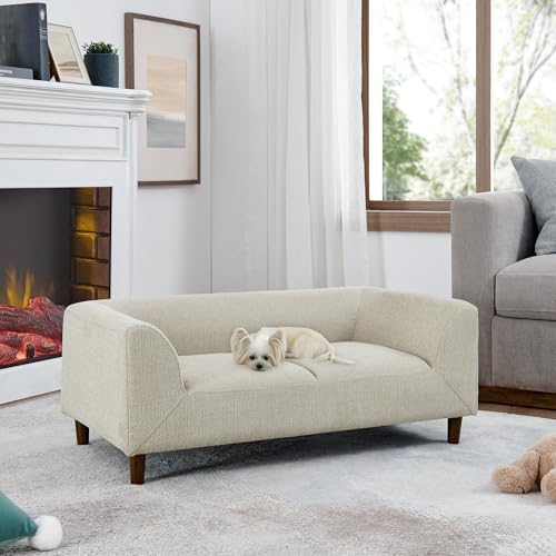 KEIKI Dog Bed for Small and Medium Dogs, Elevated Dog Sofa, Durable Elevated Pe…