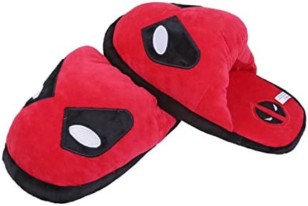 Anime Deadpool Plush Indoor Bedroom Winter Warm Slipper 11"