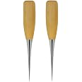 SEWACC 2-Piece Handmade Wooden Handle Awl Set - Leathercraft Hole Punch Tools For DIY Sewing & Repair