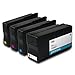 Printronic Remanufactured Ink Cartridge for HP 950 HP 951 for OfficeJet 8100 8600 Inkjet Printers (4 Pack)