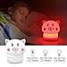 OUNUO Night Light for Kids Baby Nursery Night Light with Touch Sensor, Portable Rechargeable and Cute Nightlight Lamp for Children Toddler Bedroom Birthday Gift (Pink)