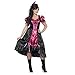 Smiffys Women's Wild West Saloon Girl Costume, Dress and Feather Hairclip, Western, Serious Fun, Plus Size 18-20, 26529