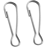 QLXHBOT Stainless Steel Lanyard Snap Hooks 1"(25mm) 200pcs, Rust-Proof Spring Hooks Purse Clip for Lanyard Clasp Zipper Pull ID Card Name Tag Badges Key Chain Keyring DIY Craft
