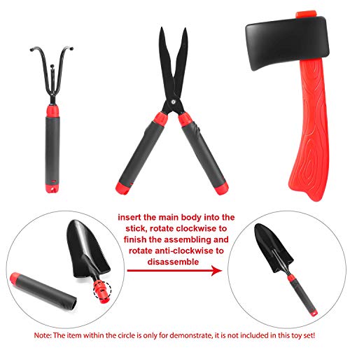 Kids Power Tool Toy Chainsaw, Boys Large Construction Play Toy Chainsaw Set, Toddlers Pretend Play Toy Outdoor Lawn Toy Tools Chain Saw Set for Toddlers - Thumbnail 3
