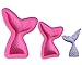 Efivs Arts Mermaid Tail Silicone Molds Fondant Mold Cupcake Cake Soap Decoration Tool Large + Small, Pack of 2