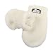 Baby toddler girl warm fleece lined thumbless knit mittens for fall winter (Mitten S: 0-9m, Creamy white)