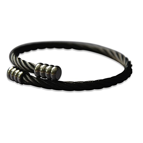 Black braided wire cremation urn bracelet keepsake - me…
