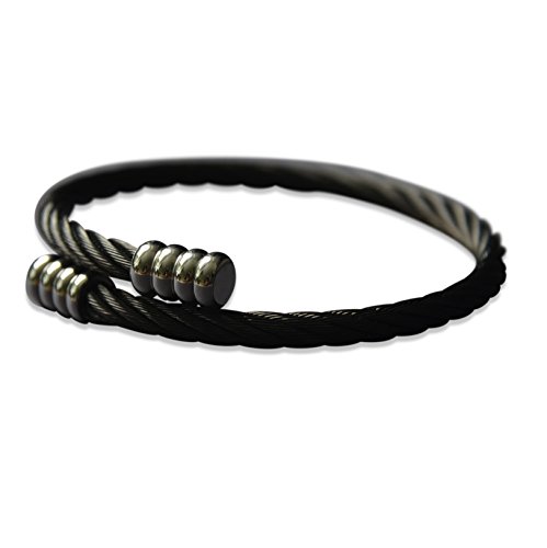 Black Braided Wire Cremation Urn Bracelet Keepsake - Men's Unisex One Size Fits All