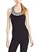 SportownWomen's Contrast Scoop Neck Yoga Tank Top With Built-in Shelf Bra