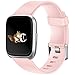 Wepro Bands Compatible with Fitbit Versa 2 Bands, Soft Bands Compatible with Versa 2 Bands for Woman Men, Sport Bands Compatible with Fitbit Versa Bands for Women, Small, Pink Sand