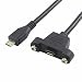 UseBean 1.6 Feet Micro USB Male to Micro USB Female Extension Panel Mount Type Cable with Screws, Data+Charge,Black primary
