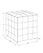 Monarch Specialties Ottoman - Cube Chair - Modern Tufted Cube Ottoman, Faux-Leather (White)