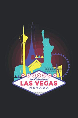 las Vegas retro Notebook: Lined Journal, 120 Pages, 6 x 9, Affordable Gift Journal Matte Finish