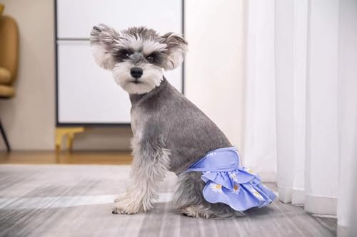 BePetMia Washable Dog Diapers, Reusable Dog Diapers for Heal Dogs, Female Dog Diapers Sanitary Highly Absorbent (M: 40-55cm, 3-Packs)