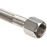 HFS (R) Female SAE FSAE High Pressure Braided Stainless Steel Chemical Hose (3000 PSI Max Pressure) (1/4'' 24'')