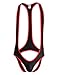 sandbank Men’s Sexy Mesh Wrestling Singlet Underwear Jockstrap Bodysuit Jumpsuit (M, Black)