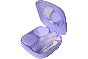 1Pc Portable Travel Contact Lens Case Box Eye Care Kit Holder Mirror Box Pocket Lens Case Travel Kit Makeup Mirror Container 