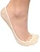 No Show Socks for Women by Jays, Extra Large Silicon Grip, 4 for the Price of 3 - Beige, Size M