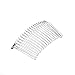 Pixnor 7.8cm 20 Teeth Fancy DIY Metal Wire Hair Clip Comb Bridal Wedding Veil Comb (Silver)