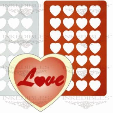 YummyInks ™ Brand: Silicone Chocolate Mold - Heart Chocolate Thins