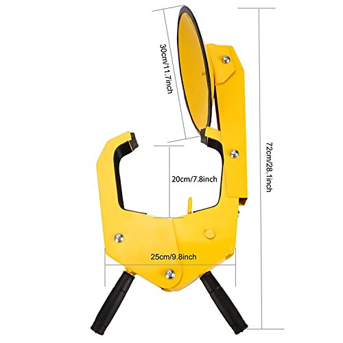 Auto Heavy Duty Wheel Lock, Anti-Theft Security Safety Keys Car Vehicle Wheel Clamp Disc Lock for Car, SUV, Motorcycle (US STOCK) - Thumbnail 3