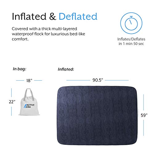 Active Era Luxury Camping Air Mattress with Built in Pump Queen Air