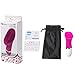 Zoohuu Tongue Vibrant Oral Tongue Simulator Stimulator, Waterproof 30-Frequency Vibration Wand, Multi Speed Wireless Sucking Simulator,Pink