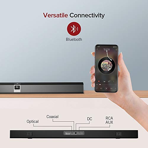 image for Soundbar, TaoTronics TV Sound bar with Display Screen, Wired and Wirel