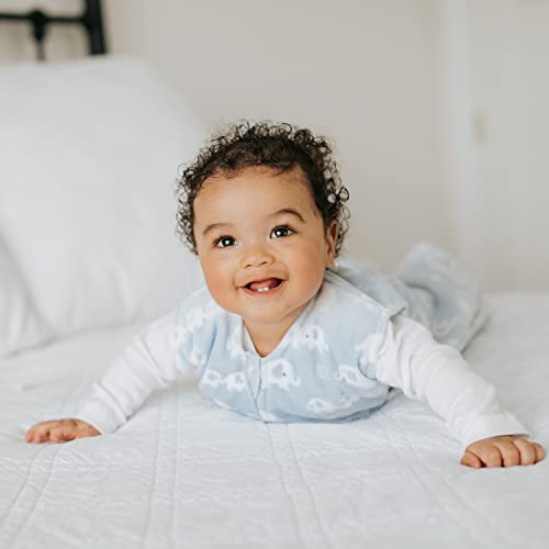 HALO SleepSack, MicroFleece Wearable Blanket, Swaddle Transition Sleeping Bag, TOG 1.0, Blue