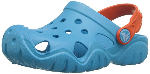 UPC 887350749175, crocs Kids&#39; Swiftwater K Clog (Toddler/Little Kid), Electric Blue/Tangerine, 9 M US Toddler