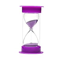 Sand Timer Sandy Clock, iPhyhe Hourglass 20 minutes as Gift with Purple Lids (Purple Sand)