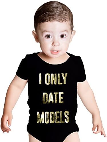Cute Baby Onesie "I Only Date Models", Unisex Baby Bodysuit (Small (3-6 months))