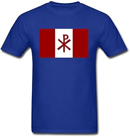 LANKIYA Shirts Chi Rho's Flag Mens Fashion T-Shrit