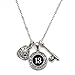 MadSportsStuff Custom Player ID Softball Necklace (#13, One Size)