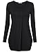 Tunic Sweater for Leggings for Women,Messic Women's Round Neck Long Sleeve Pullover Button Up ComfortBlend Knitted Blouse Black,X-Large