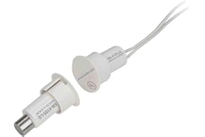 Seco-Larm Steel Door Recessed Contact with Leads N.c.1" Gap (White) - SM-4105-LQ/W