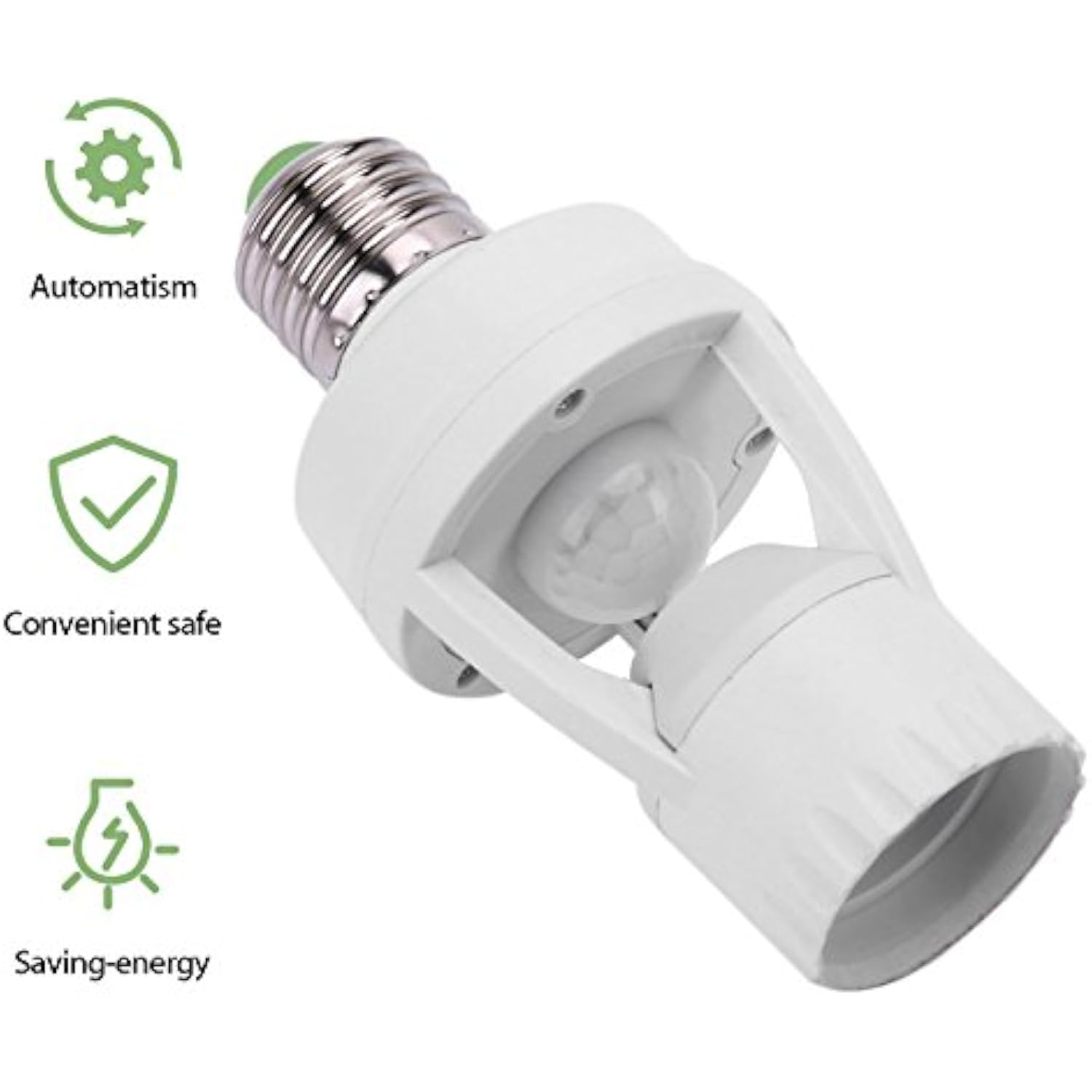 thumbnail image 2 of ESenlite Motion Sensor Light Socket - Screw-in Bulb Adapter, Automatic Security 2 of 2