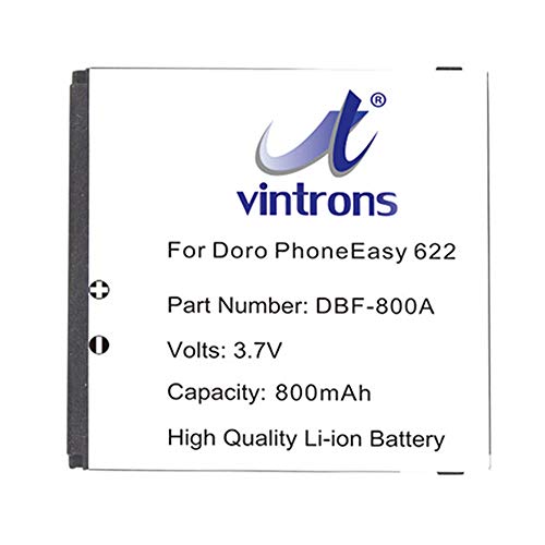 VINTRONS Rechargeable Battery 800mAh For Doro DBF-800A, PhoneEasy 622, PhoneEasy 622GSM VINTRONS Rechargeable Battery 800mAh For Doro DBF-800A, PhoneEasy 622, PhoneEasy 622GSM