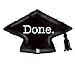 Black and White Graduation Party Grad Cap Balloon Bundle