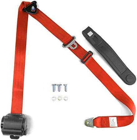 SafeTboy STBSB3RSOR 3pt Orange Retractable Seat Belt Standard Buckle - Each SafTboy STBSB3RSOR hot saftboy