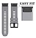 ANCOOL for Fenix 7X/Fenix 6X/Fenix 5X/Fenix 8 51mm Watch Band 26mm Quickfit Bands Compatible with Fenix 6X Pro/7X Pro/5X Plus/3/Descent MK 2/2i/MK 3 51mm Smartwatch(Grey)